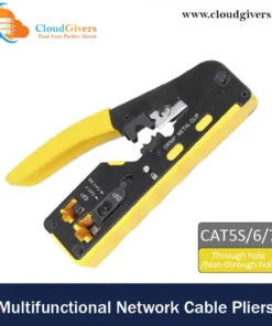 RJ45 Pass-Through Crimp Tool for Cat6/Cat5 Ethernet | Crimper, Cutter & Wire Stripper