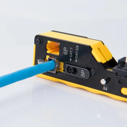 RJ45 Pass-Through Crimp Tool for Cat6/Cat5 Ethernet | Crimper, Cutter & Wire Stripper